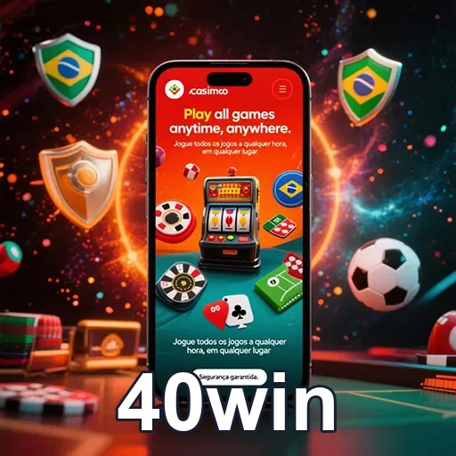 Imagem do aplicativo da 40win, destaque do site 40win, mostrando funcionalidades e interface do app.